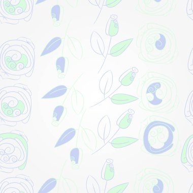 Soyut basit gül çiçeklerdikişsiz desen