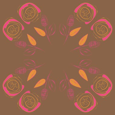 Soyut basit güllerin kusursuz deseni