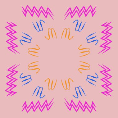 Soyut basit kaligrafi dikişsiz desen