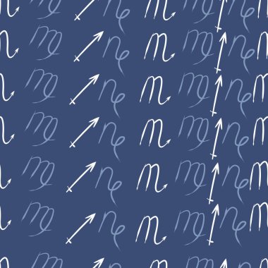 Soyut basit kaligrafi dikişsiz desen