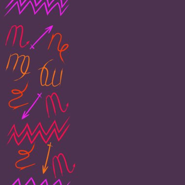 Soyut basit kaligrafi dikişsiz desen