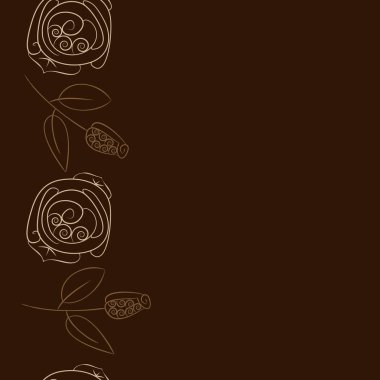 Soyut basit çiçeklerin kusursuz deseni