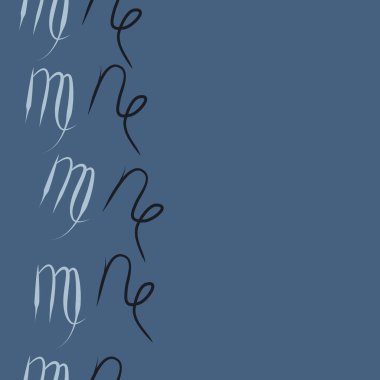 Soyut basit kaligrafi dikişsiz desen