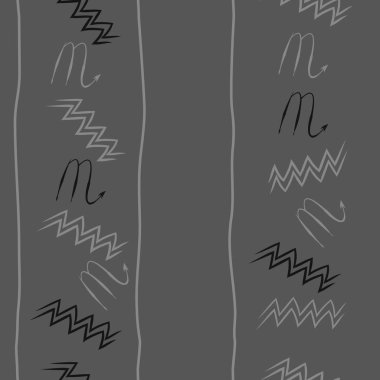 Soyut basit kaligrafi dikişsiz desen