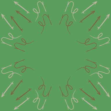 Soyut basit kaligrafi ve okların kusursuz deseni