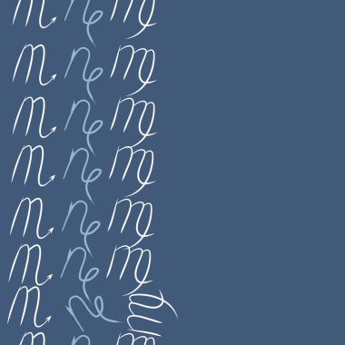  burçlar, doodle, akrep, kopya alanı desen. 