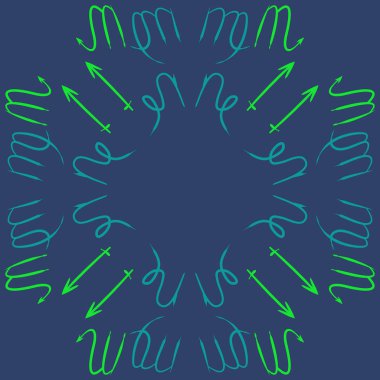 Soyut basit kaligrafi dikişsiz desen