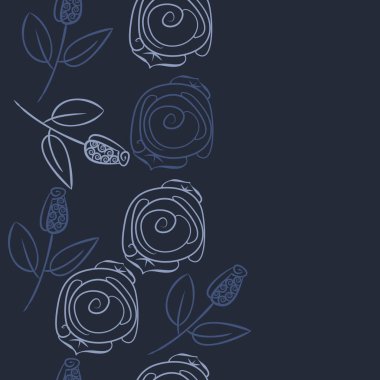 Soyut basit güllerin kusursuz deseni