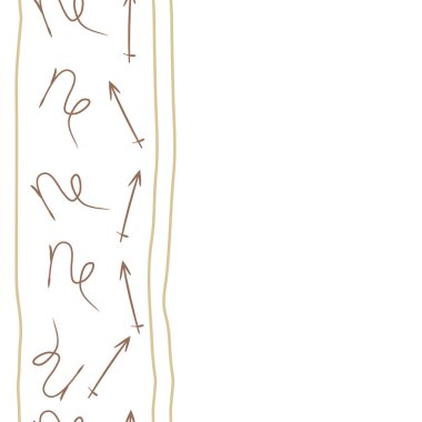 Soyut basit kaligrafi dikişsiz desen