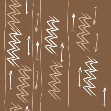 Zodyak işaretleri, doodles, nesne, İkizler, kova, çizgili, nokta, kopya alanı Dikişsiz dikey desen. Vektör çizimi