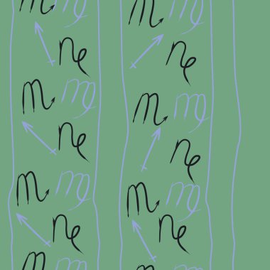 Akrep burçları şarkı lar, arka planda karalamalar