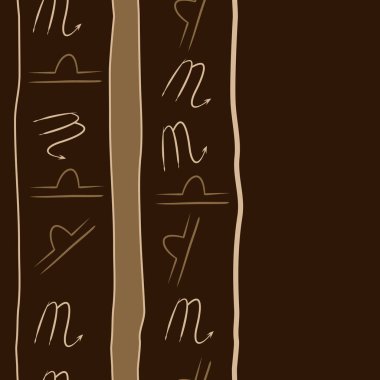 Soyut basit kaligrafi dikişsiz desen