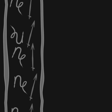 Soyut basit okve kaligrafi dikişsiz desen