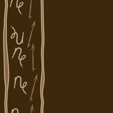 Soyut basit okve kaligrafi dikişsiz desen