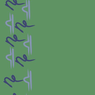 Soyut basit kaligrafi dikişsiz desen