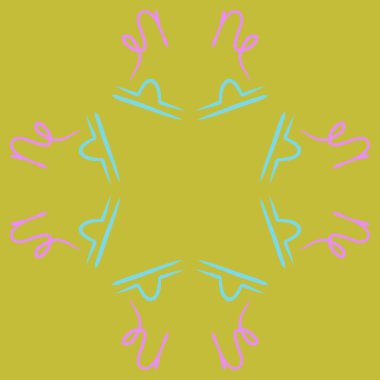 Soyut basit kaligrafi dikişsiz desen