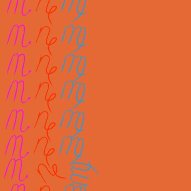  burçlar, doodle, akrep, kopya alanı desen. 