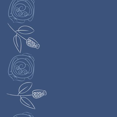 Soyut basit çiçeklerin kusursuz deseni