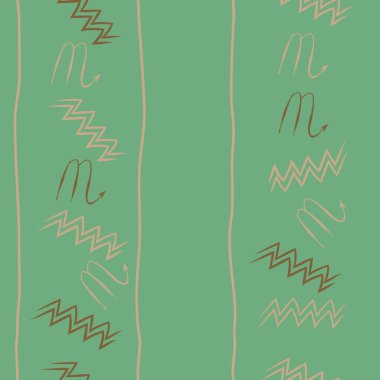 Soyut basit kaligrafi dikişsiz desen