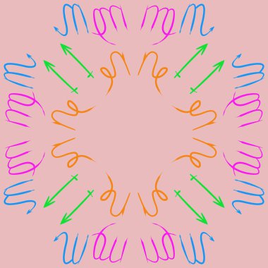 Soyut basit kaligrafi dikişsiz desen