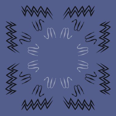 Soyut basit kaligrafi dikişsiz desen