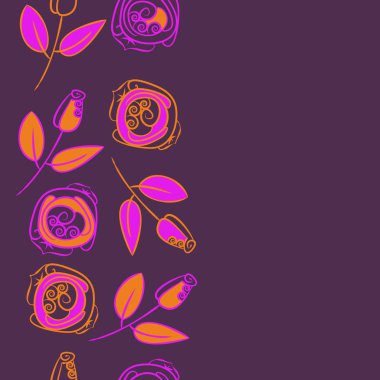 Soyut basit güllerin kusursuz deseni