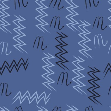 Soyut basit kaligrafi dikişsiz desen