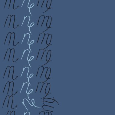  burçlar, doodle, akrep, kopya alanı desen. 