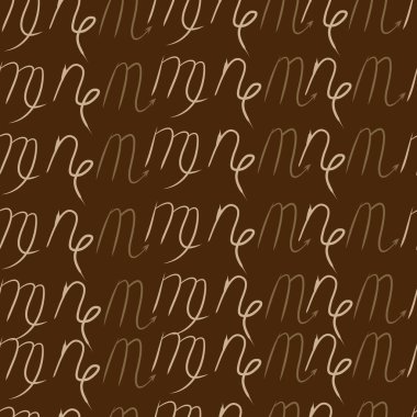 Soyut basit kaligrafi dikişsiz desen