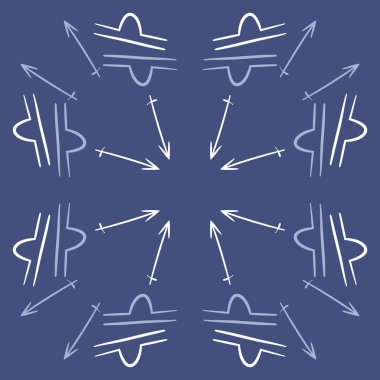 Zodiac Signs, doodle, Libra, Stripes, kopya alanı Dikişsiz deseni