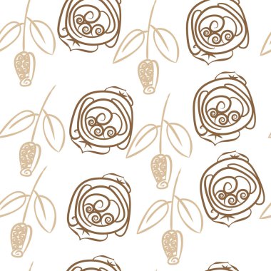 Soyut basit güllerin kusursuz deseni