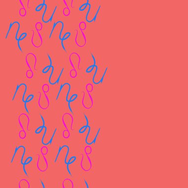 Soyut basit kaligrafi dikişsiz desen