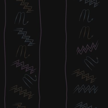 Soyut basit kaligrafi dikişsiz desen