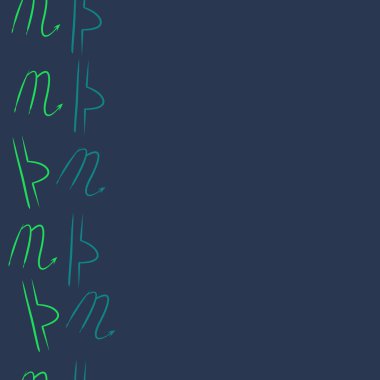 Burçlar, karalamalar, akrep, terazi, kopya alanı deseni. 