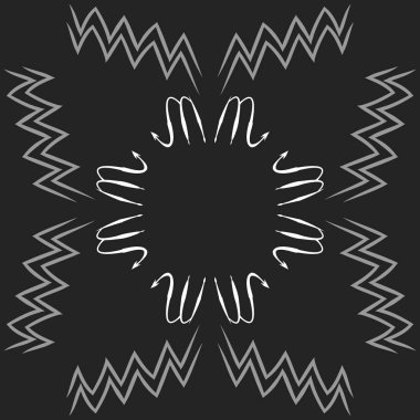 Soyut basit kaligrafi dikişsiz desen