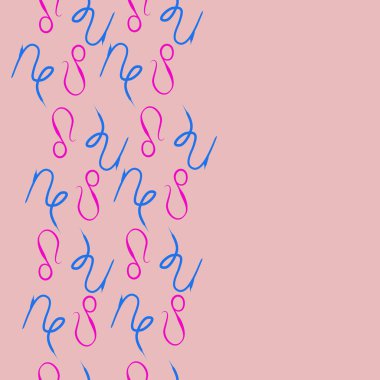 Soyut basit kaligrafi dikişsiz desen