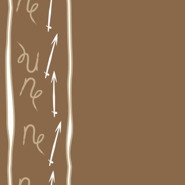 Soyut basit okve kaligrafi dikişsiz desen