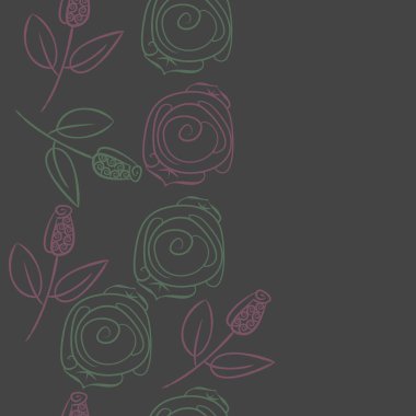 Soyut basit güllerin kusursuz deseni