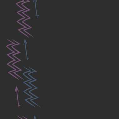 Soyut basit kaligrafi dikişsiz desen