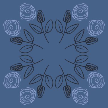 Çiçek motifi, karalamalar, stamens, yapraklar, laleler Dikişsiz desen.