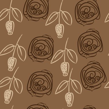 Soyut basit güllerin kusursuz deseni