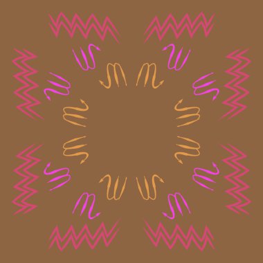 Soyut basit kaligrafi dikişsiz desen