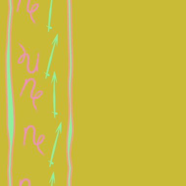 Soyut basit okve kaligrafi dikişsiz desen