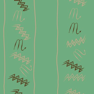 Soyut basit kaligrafi dikişsiz desen