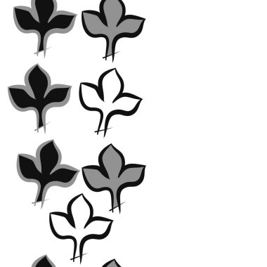 Soyut basit yaprakların kusursuz deseni