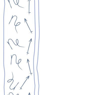 Soyut basit kaligrafi dikişsiz desen