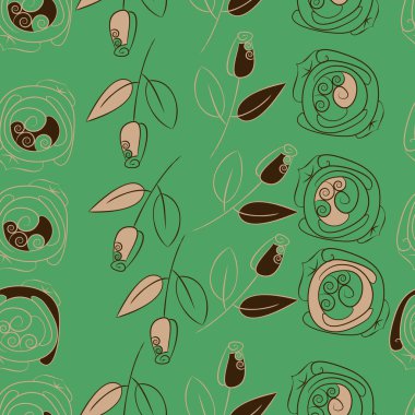 Soyut basit gül çiçeklerdikişsiz desen