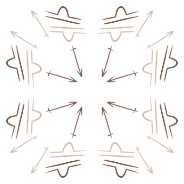Zodiac Signs, doodle, Libra, Stripes, kopya alanı Dikişsiz deseni