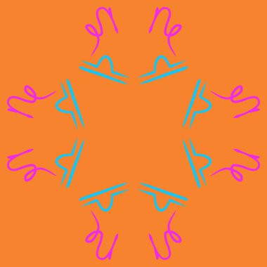 Soyut basit kaligrafi dikişsiz desen