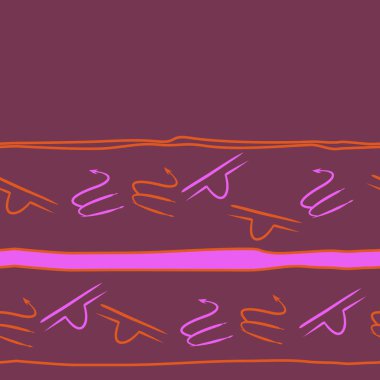 Soyut basit kaligrafi dikişsiz desen